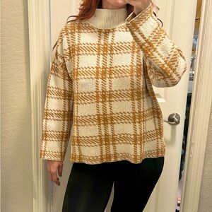 Sweater -Ana Brand mustard yellow/white